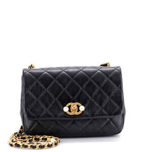 Chanel Cc Pearl Section Chain Flap Bag #231177C48B